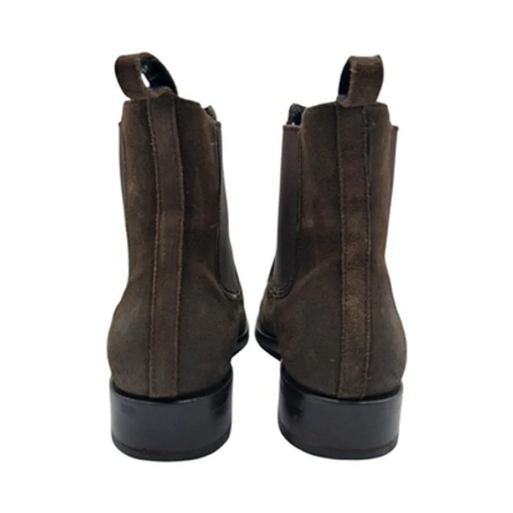 Thursday Boot Co Chelsea Boots Womens Size 7.5 Brown Suede Pull On Ankle Casual